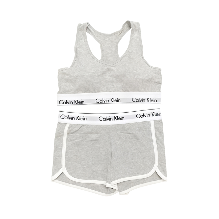 Conjunto Deportivo Calvin Klein Mujer Corto Gris